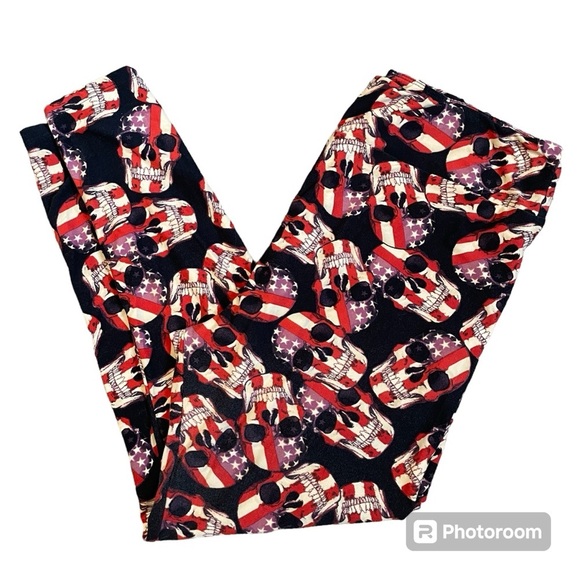 LuLaRoe LEGGINGS UNITED STRONG SUGAR SKULLS
FLAGS AMERICANA JULY 4TH RARE - Picture 1 of 8